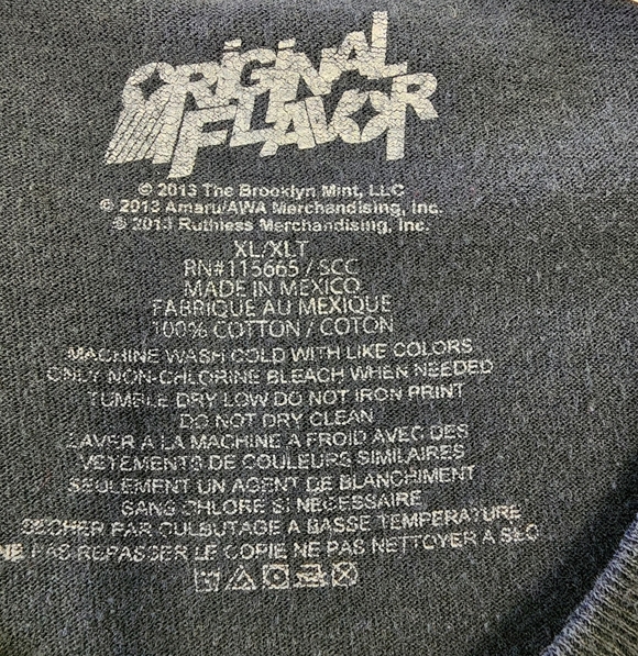 ORIGINAL FLAVOR Men's Black Hip Hop Legends Graphic Short Sleeve T-Shirt, sz XL - Picture 2 of 8